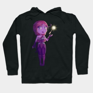 Chibi Fantasy Elf Archer Rogue Girl with Glowing Arrow Hoodie